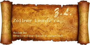 Zollner Leonóra névjegykártya